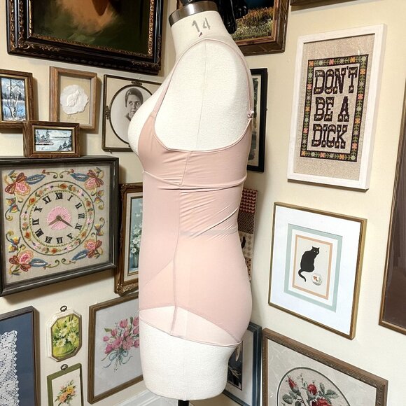 RED HOT by SPANX® Tan Open-Bust Snap-Crotch Panty Bodysuit Size L - Picture 4 of 6